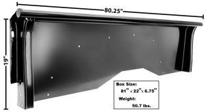 1947-53 Chevrolet Truck Bedside, R/H with Stake Pocket Holes Photo Main