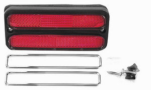 1968-72 Chevrolet Truck Rear Side Marker Light w/ Chrome Trim Photo Main