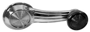 1967-76 Chevrolet Truck Interior Window Crank, Chrome with Black Knob, (w/ retaining clip) Photo Main