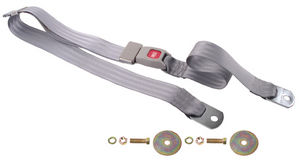 Seat Belt With Push Button, Grey, 60 inch Photo Main