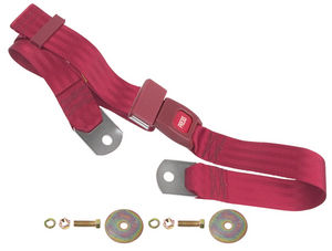 Seat Belt With Push Button, Red, 60 inch Photo Main