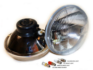 Xenon 7" Hi/Lo Beam Headlight System w/ LED Blinkers Photo Main