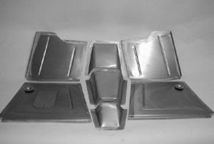 1937-39 Chevrolet Front Floorboard - Fits SB Recessed Firewall Photo Main