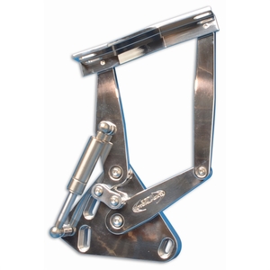 1967-72 Chevy Truck Aluminum Hood Hinges with Gas Struts, Bright Polished Finish Photo Main