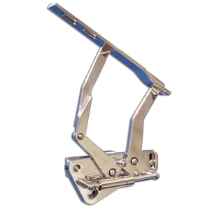 1973-80 Chevy Truck Aluminum Hood Hinges with Gas Struts, Clear Anodized Finish Photo Main