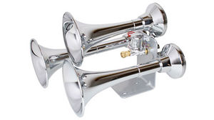 Outlaw 3 Chime Train Horn, Chrome (Includes Valve) Photo Main