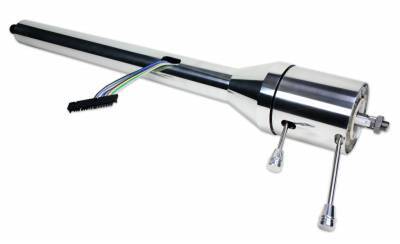 Universal 28" Tilt Floor Shift Steering Column - Polished Aluminum Photo Main