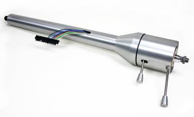 Universal 30" Tilt Floor Shift Steering Column - Polished Aluminum Photo Main