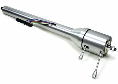 1960-66 Chevy Truck Retrofit Tilt Floor Shift Steering Column - Brushed Aluminum Photo Main