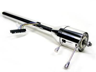 1960-66 Chevy Truck Retrofit Tilt Floor Shift Steering Column - Polished Aluminum  Photo Main