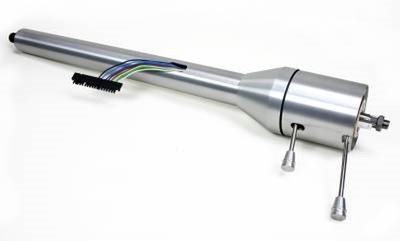 1960-66 Chevy Truck Retrofit Tilt Floor Shift Steering Column - Polished Aluminum  Photo Main