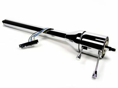 1947-54 Chevy Truck Retrofit Tilt Floor Shift Steering Column with Rack - Chrome Photo Main