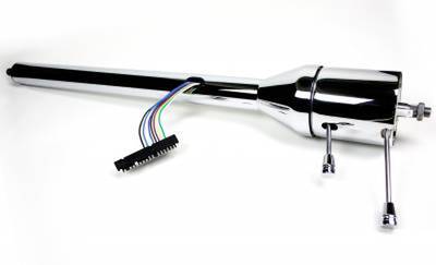 1967-72Chevy Truck Retrofit Tilt Floor Shift Steering Column with Rack - Chrome Photo Main