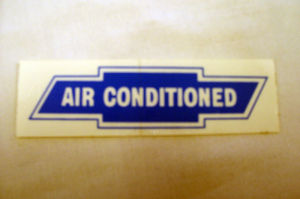 1955-61 Chevrolet Window air conditioned decal Photo Main