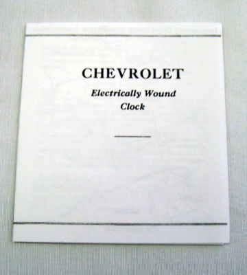 1957 Chevrolet Electric Clock Instruction Folder Photo Main