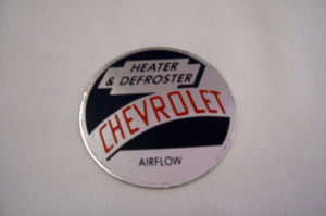 1953/1949-52T Chevrolet Air flow heater decal Photo Main