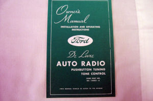1949 Ford Radio owners manual (Deluxe) Photo Main
