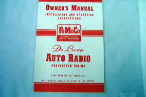 1951 Ford Radio owners manual (Deluxe) Photo Main