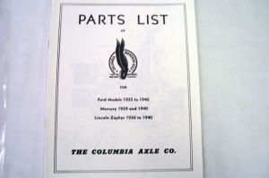 1935-40/1935-40T Ford Columbia axle parts list Photo Main