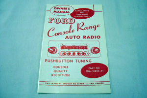1954 Ford Radio owners manual (Console range) Photo Main