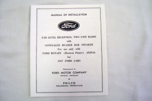 1937 Ford Radio owners manual Photo Main