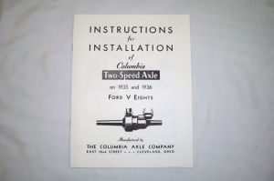 1935-36/1935-36T Ford Columbia axle installation instructions Photo Main