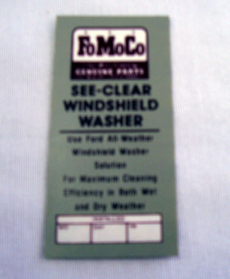 1952-54 Ford Windshield Washer Bracket Decal Photo Main