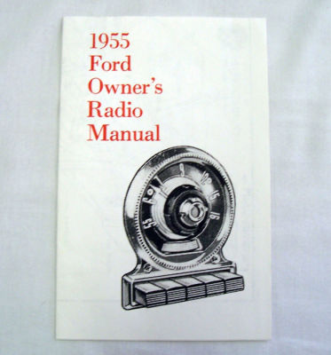 1955 Ford Radio owners manual Photo Main