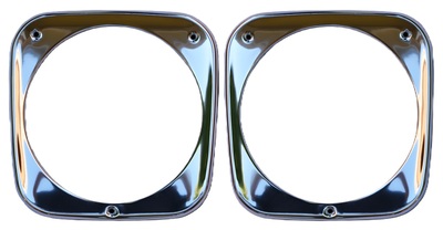 1964-66 Chevrolet Truck Headlamp Bezels, Chrome Photo Main