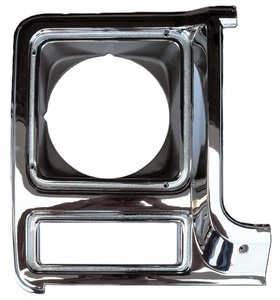 1979-80 C10 Headlight Door, RH Chrome/Black Photo Main