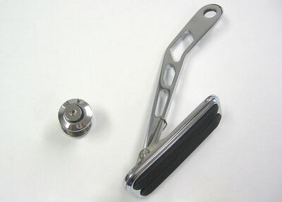 Chrome Steel Throttle Pedal for Lokar Drive-By-Wire w Rubber Insert Photo Main