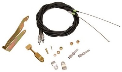 96" Universal Black Emergency Brake Cables for Wilwood/Ford Explorer w Internal Drum E-Brake w Transmount Bracket Photo Main