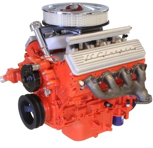 14" Classic Crate Engine, LS3 495 HP, Painted Orange w Cast Finish SB Chevy Valve Covers Photo Main
