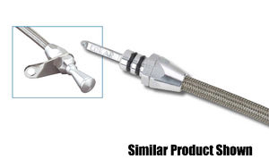 HI-TECH FLEXIBLE BRAIDED TRANS DIPSTICK - FORD C-4 PAN TRANS MOUNT - STAINLESS Photo Main