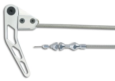 TRUNK RELEASE CABLE KIT - STAINLESS HOUSING - BRUSHED Photo Main