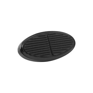 Mini Oval Black Brake Pedal Pad w Rubber Insert Photo Main