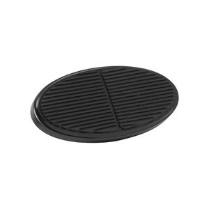 XL Oval Black Brake Pedal Pad w Rubber Insert Photo Main