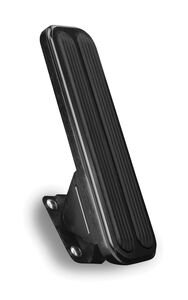 Billet Aluminum Eliminator Floor Mount Throttle Pedal w/Rubber - Black Photo Main