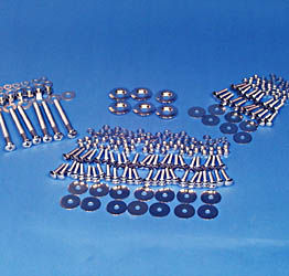 1955-58 Chevy Cameo/Suburban Bed Bolt Kit - Angles/Bed Strips, Hidden Fasteners, Wood, Standard Mounting -Zinc Photo Main