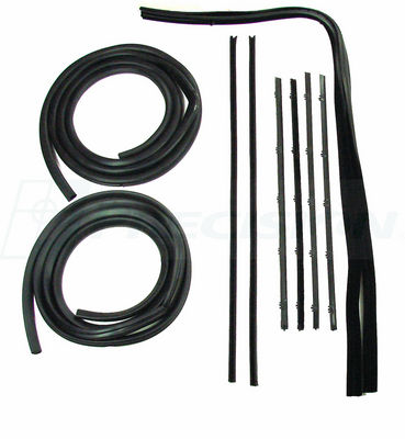 1967-72 Chevy/GMC Truck Door Seal Kit w/ Black Beltline - 10 pcs Photo Main