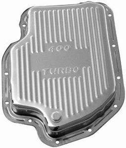 Chrome Steel Turbo 400 Transmission Pan - Finned Photo Main
