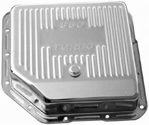 Chrome Steel Turbo 350 Transmission Pan-Finned  ( 3 1/2" Deep ) Photo Main