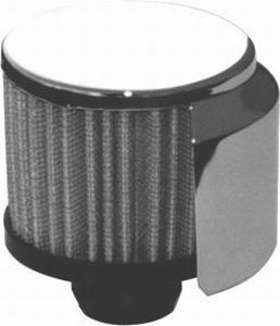 Chrome Steel Push-In Filter Breather W/Shield Photo Main