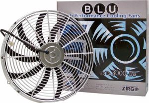 16" Zirgo Chrome 3000 fCFM High Performance Blu Cooling Fan  Photo Main