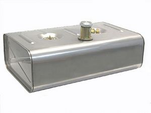 Universal Stainless Steel Gas Tank w/ 2-1/4" Neck, Hose and Fuel Injection Tray - 16 Gallon Photo Main