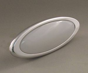 Billet Aluminum Oval LED Interior Light - Polished, Radius Bezel Photo Main