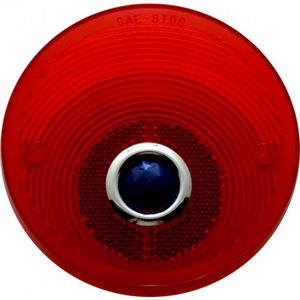 1960-66 Chevrolet Truck Red w/ Blue Dot Tail Light Lens - Stepside, Plastic Photo Main