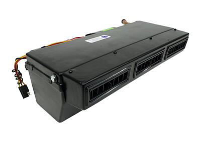 Mini Slimline Under Dash System - Heat and Cool with Black Louvers Photo Main
