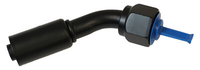 Beadlock O-Ring Black Fitting - 45 Degree NO 8 Reduced Barrier Hose Fitting Photo Main