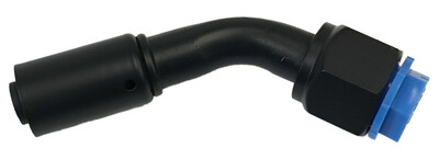 Beadlock O-Ring Black Fitting - 45 Degree NO 10 Reduced Barrier Hose Fitting Photo Main